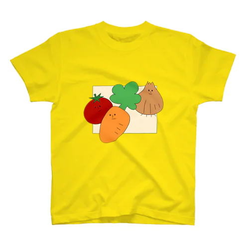 鍋に入れられる野菜たち スタンダードTシャツ