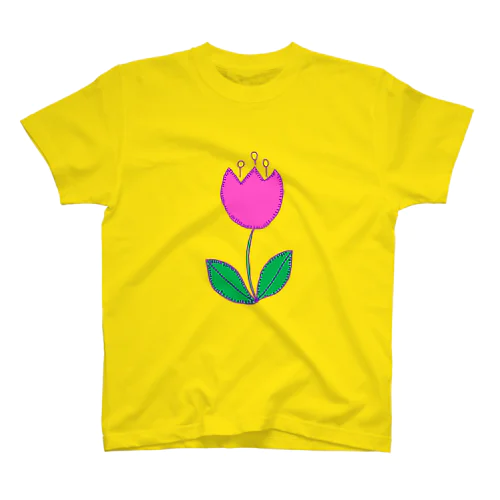 昭和レトロポップ花柄デザイン「チューリップ」（Tシャツ・パーカー・グッズ・ETC） Regular Fit T-Shirt