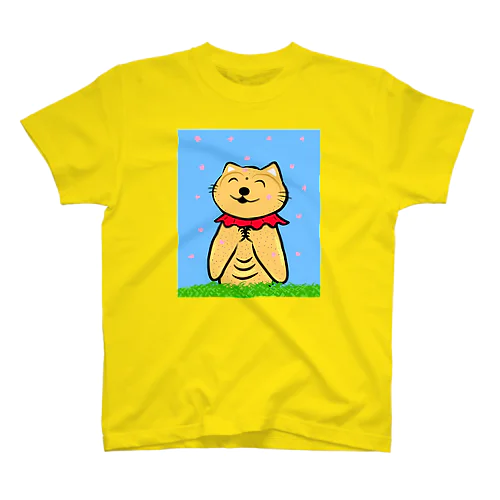 猫地蔵 Regular Fit T-Shirt