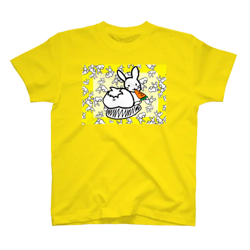 ｶｵｽうさぎ:黄【多+1】 スタンダードTシャツ