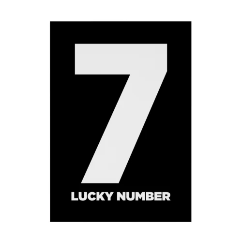 7_LUCKY NUMBER_Black<ポスター> 吸着ポスター