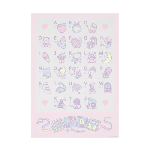 B.A.B.Y My First Alphabet ポスター Stickable Poster