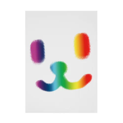 Smile Face Rainbow Stickable Poster