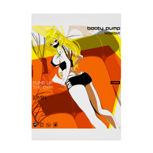 BOOTY PUMP 夏の着せ替えドール 0564 エロポップ ギャル せな 白限定 Stickable Poster