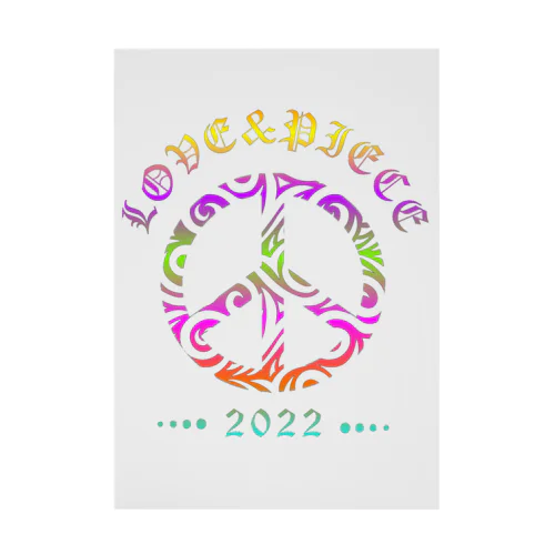 Love＆peaceシリーズRainbowcolorバージョン Stickable Poster