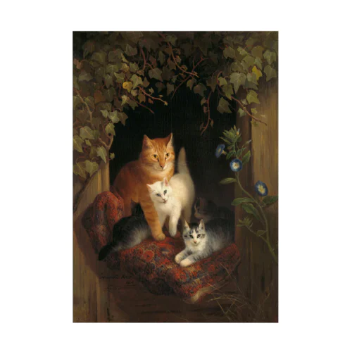 猫と子猫たち① Stickable Poster