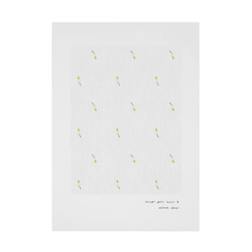 Yellow Flower Pattern  Stickable Poster