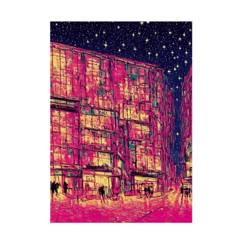 modern pink city Stickable Poster