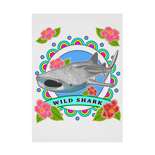 WILD SHARK  ジンベエザメ Stickable Poster