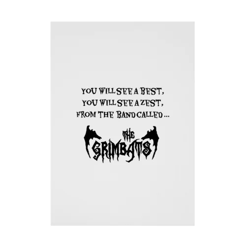 THE GRIMBATS logo-1 EX Black Stickable Poster