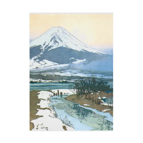 日本画：Fuziyama 吉田博_冨士拾景 河口湖 Stickable Poster