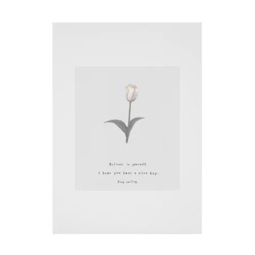 Shabby Chic , Tulip . Stickable Poster