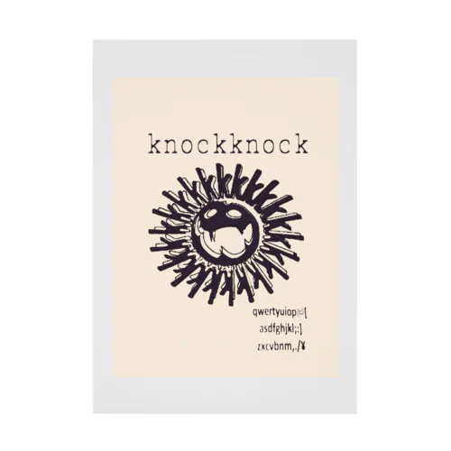 knock knock Stickable Poster