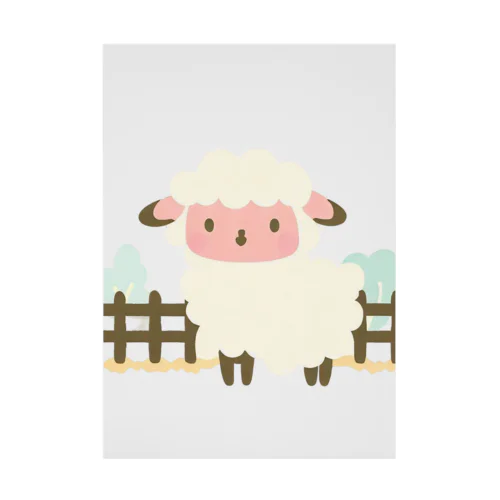 Sheep on the farm Stickable Poster