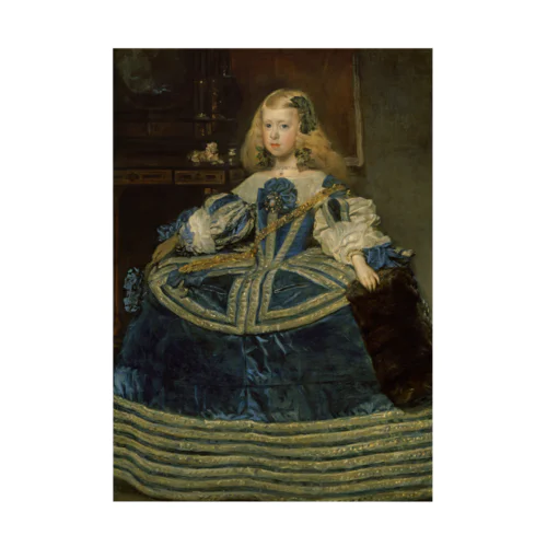 青いドレスのマルガリータ王女/ Infanta Margarita Teresa in a Blue Dress 吸着ポスター