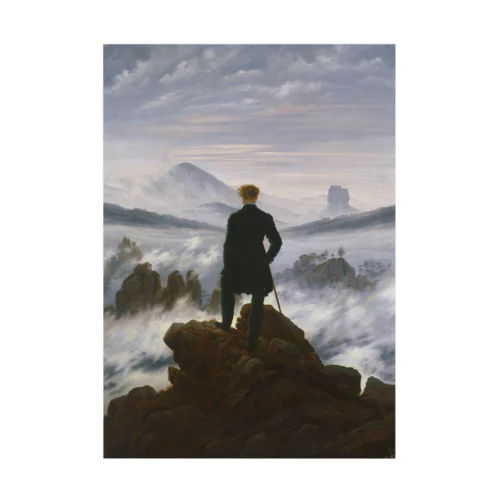 雲海の上の旅人 / Wanderer above the Sea of Fog Stickable Poster