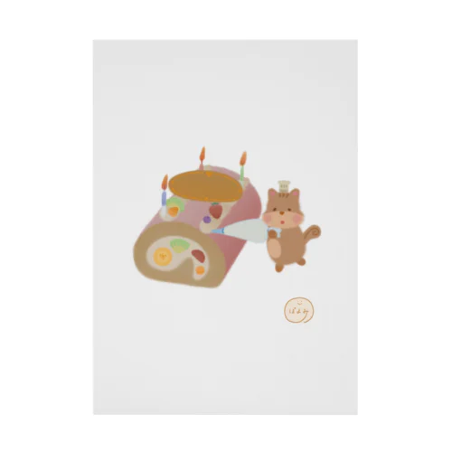 絵本『くるくるロールケーキ』 Stickable Poster