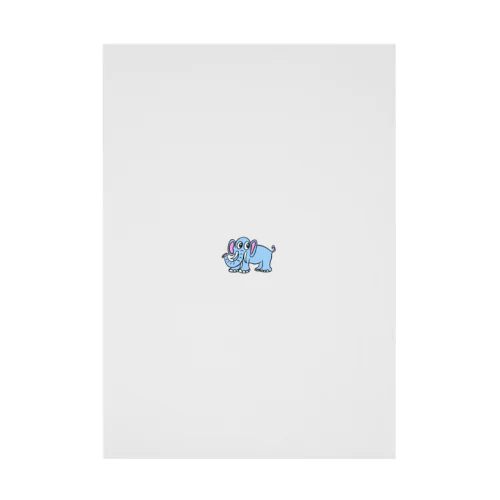 0002・青いぞうさん（じゅうにブランド） Stickable Poster