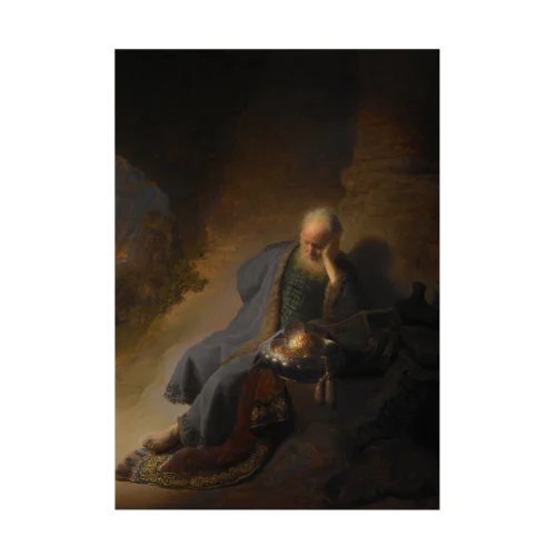 エルサレムの滅亡を嘆くエレミヤ /  Jeremiah Lamenting the Destruction of Jerusalem Stickable Poster