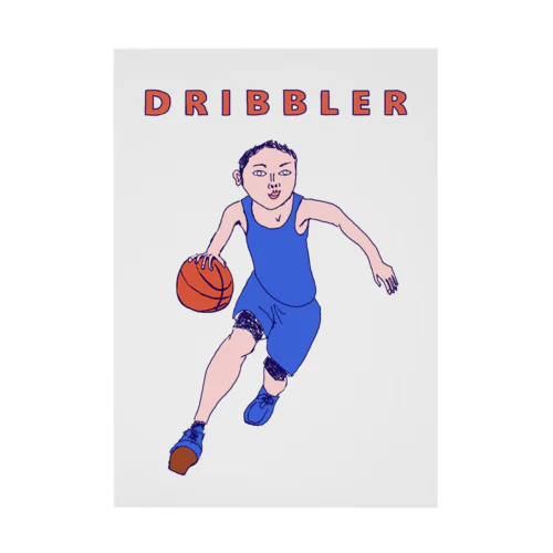 バスケットデザイン「ドリブラー」＜英語バージョン＞＜tシャツ　パーカー　スウェット　ETC＞ Stickable Poster