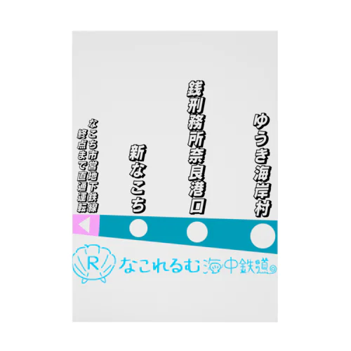 なこれるむ海中鉄道 駅路線案内図 Stickable Poster