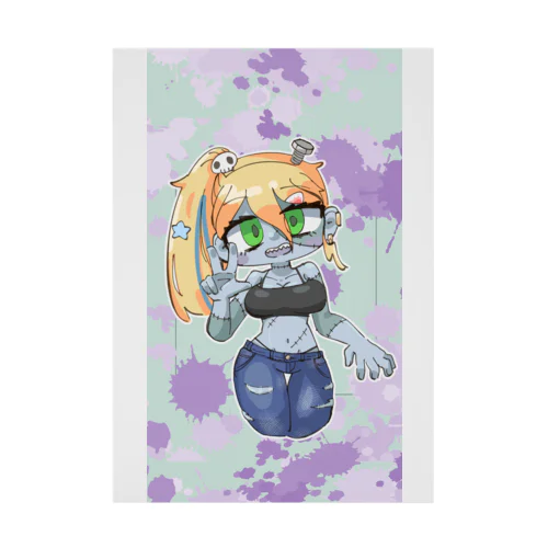 GAL ZOMBIE GIRL Stickable Poster