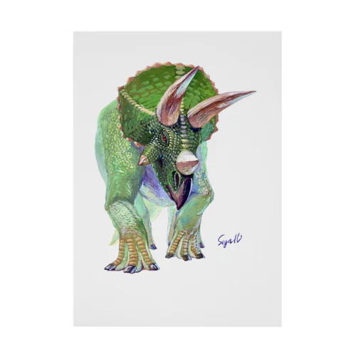 Triceratops Stickable Poster