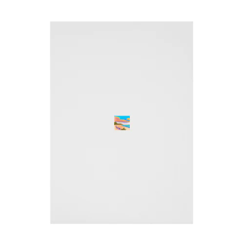 太陽が出てるビーチ Stickable Poster