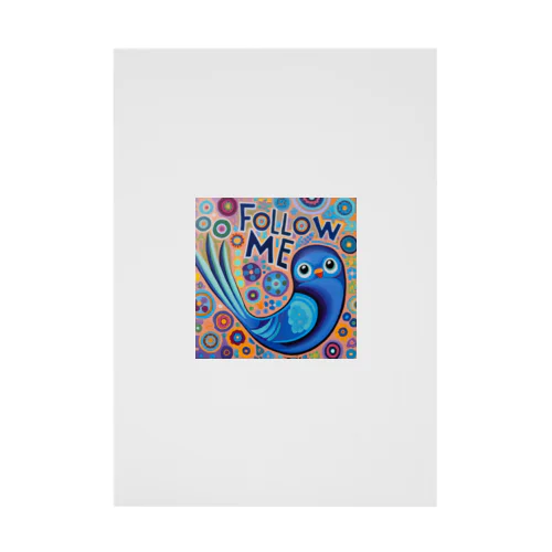 follow me! bird Stickable Poster