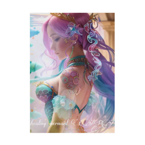 healing mermaid LARA Stickable Poster