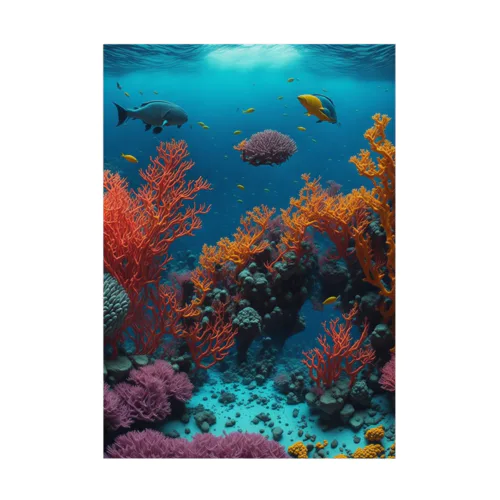 癒しの珊瑚礁 吸着ポスター