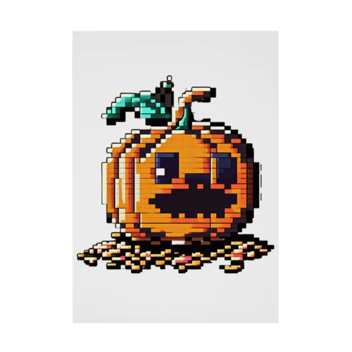 ドット絵のハロウィンかぼちゃのおばけ Stickable Poster