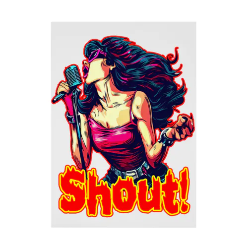 SHOUT!　【ROCK歌手】シャウト！ Stickable Poster