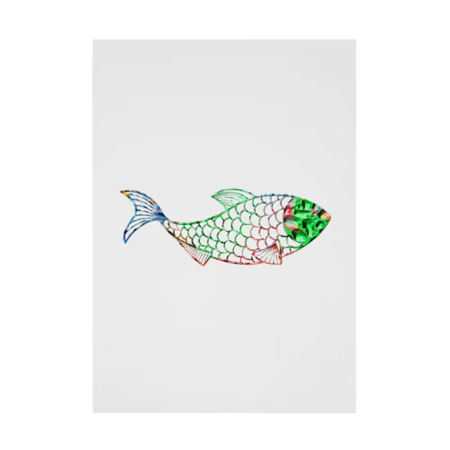 魚　water drop Stickable Poster