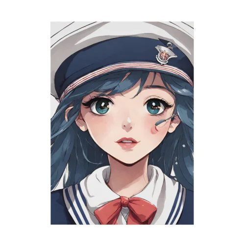 海のような美少女 Stickable Poster