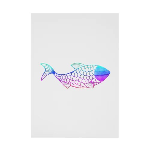 魚　rainbow Stickable Poster