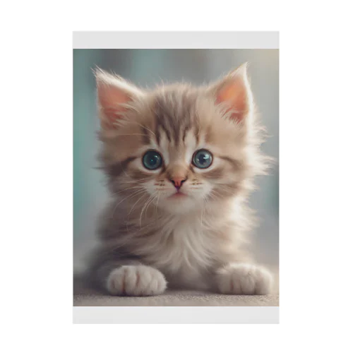 可愛い仔猫のイラストグッズ Stickable Poster