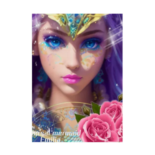 universal mermaid Emilia Stickable Poster