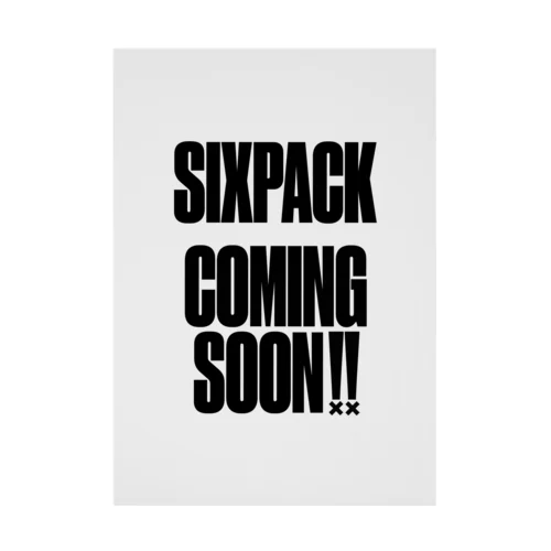 SIXPACK COMINGSOON シックスパック カミングスーン 筋トレ Stickable Poster