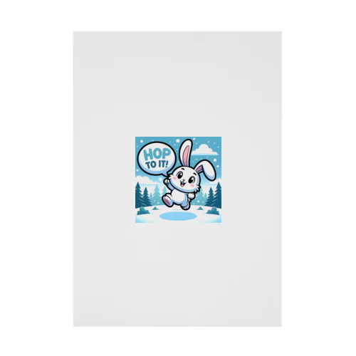 ポンポンウサギ Stickable Poster