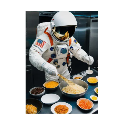 スペースクッキング炒飯編 吸着ポスター