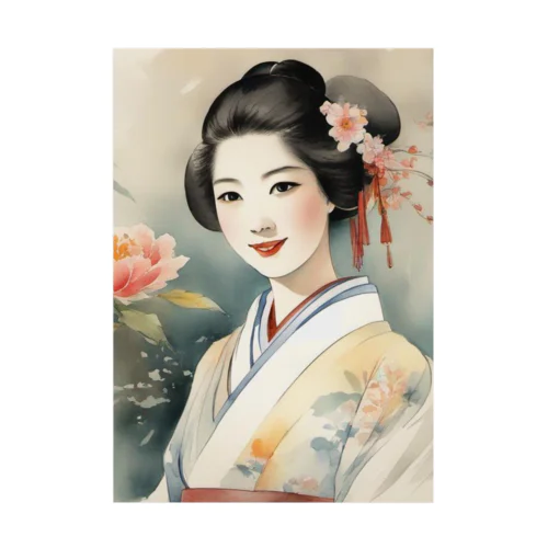 日本人女性魅 Stickable Poster