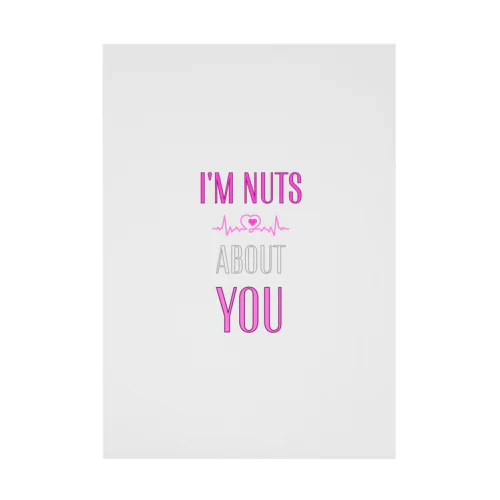 i'm nuts about you(私はあなたに夢中です) Stickable Poster