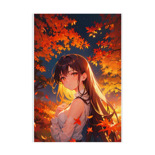 Maple Journey　〜秋色に彩られた照紅葉の旅〜　No.3　「郷愁」 Stickable Poster