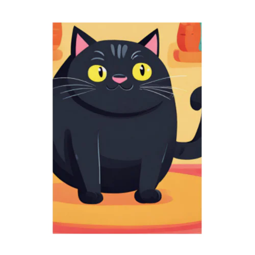 ぽて黒猫 Stickable Poster