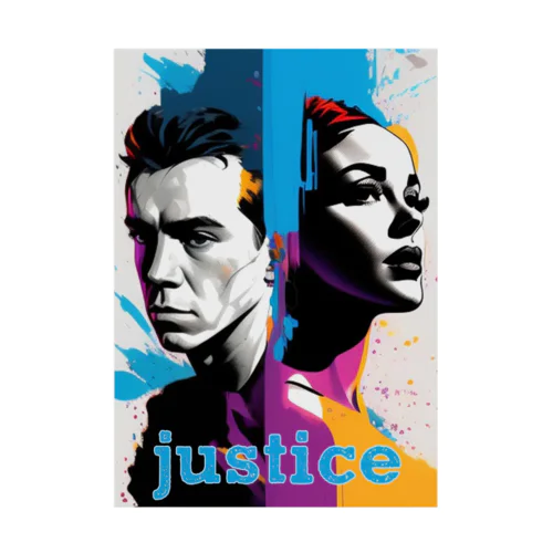 Justiceのカップル 吸着ポスター