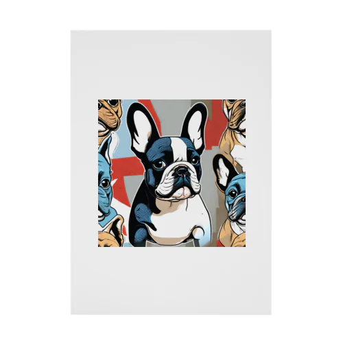 Cool French Bulldogs Stickable Poster