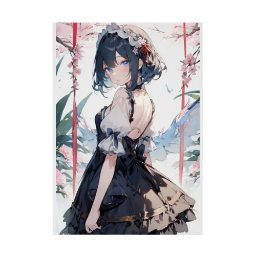 花と少女 Stickable Poster