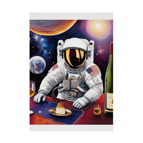 宇宙空間に合うワイン 吸着ポスター