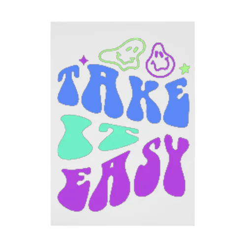 🌟 Take It Easy Apparel & Goods 🌟 Stickable Poster